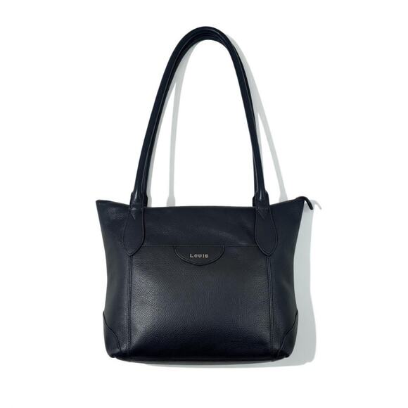 Lodis Siera Purse Genuine Black Leather Tote Bag, Luggage Pass-Through on Back - Picture 14 of 14